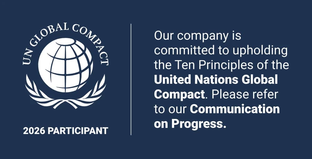 UN Global Compact — 2026 Participant. ADFinance is committed to upholding the Ten Principles of the United Nations Global Compact.