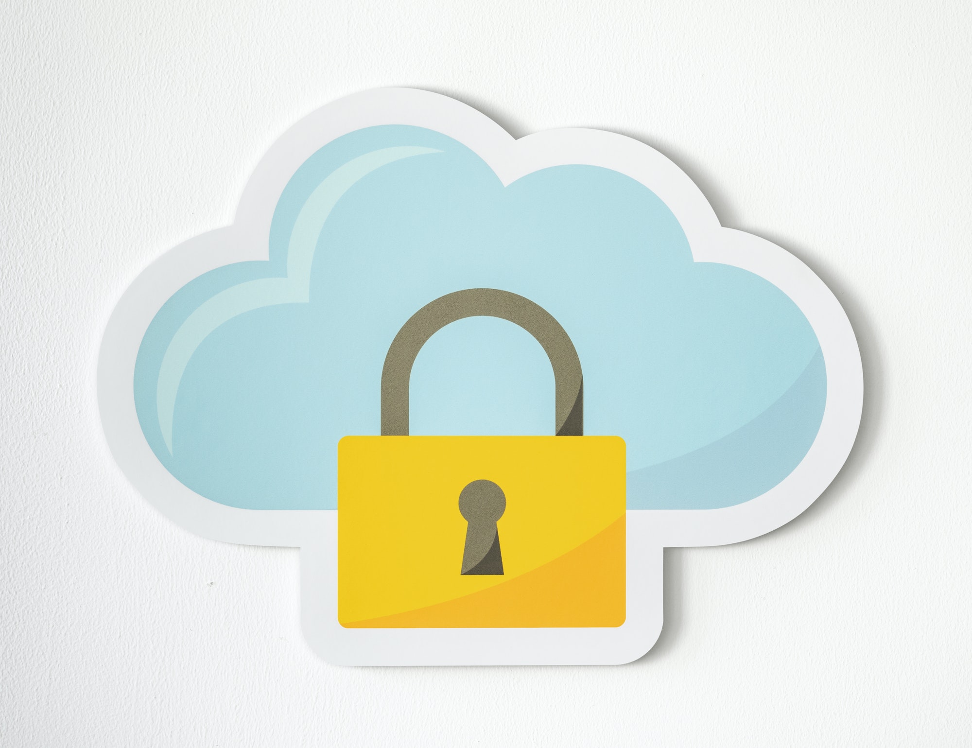 Cloud security icon technology symbol